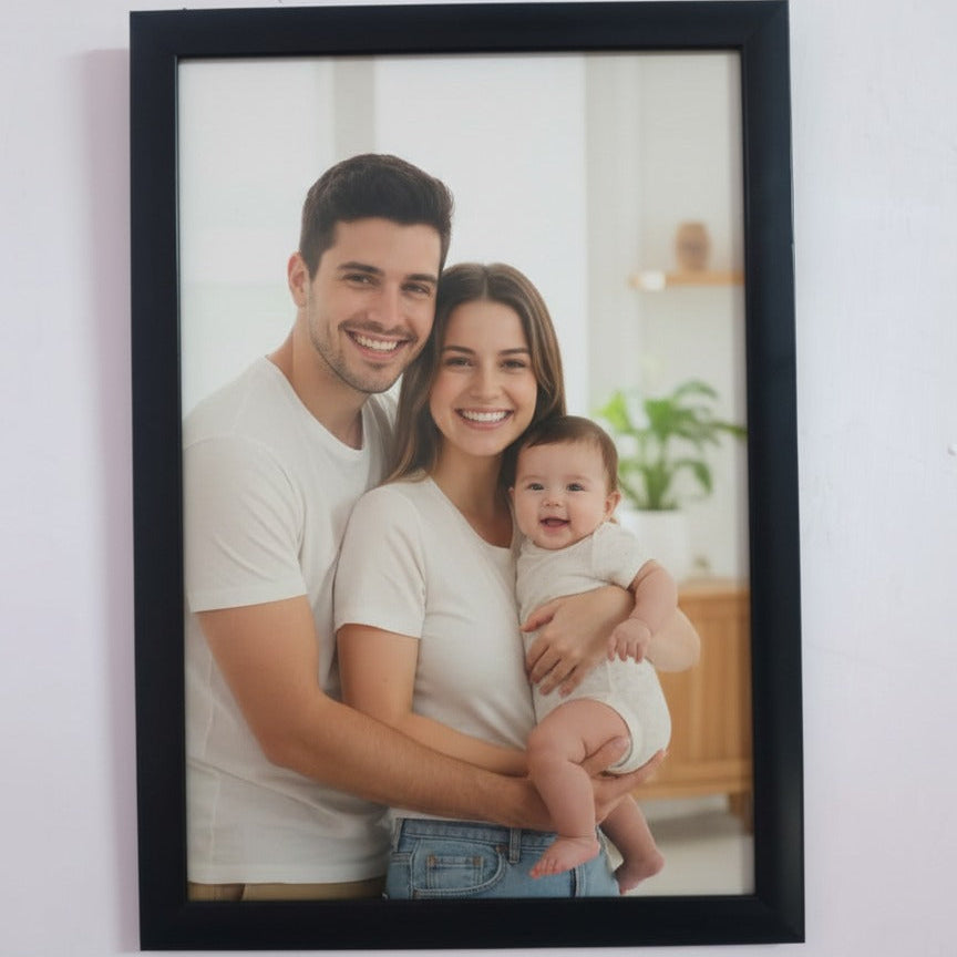 Custom Photo Print With Black Frame – Family Portrait Wall Art